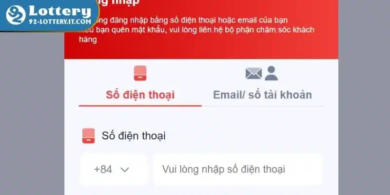 Đăng nhập 92lottery qua link dẫn uy tín